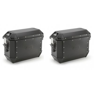 ALA36BPACK2 pravý + levý kufr GIVI Trekker ALASKA celohliníkový černý (boční)